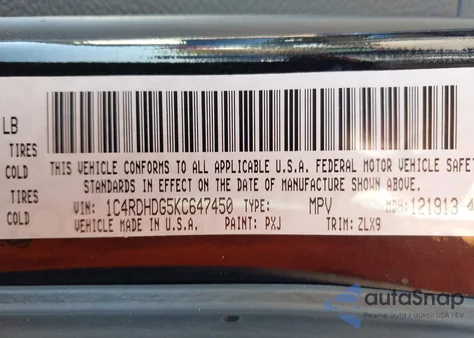 2019 Dodge Durango Gt Plus Rwd из США, поврежденный, VIN 1C4RDHDG5KC647450